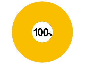 有給取得率100%のグラフ
